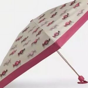 Coach Cream and Pink Candy Umbrella